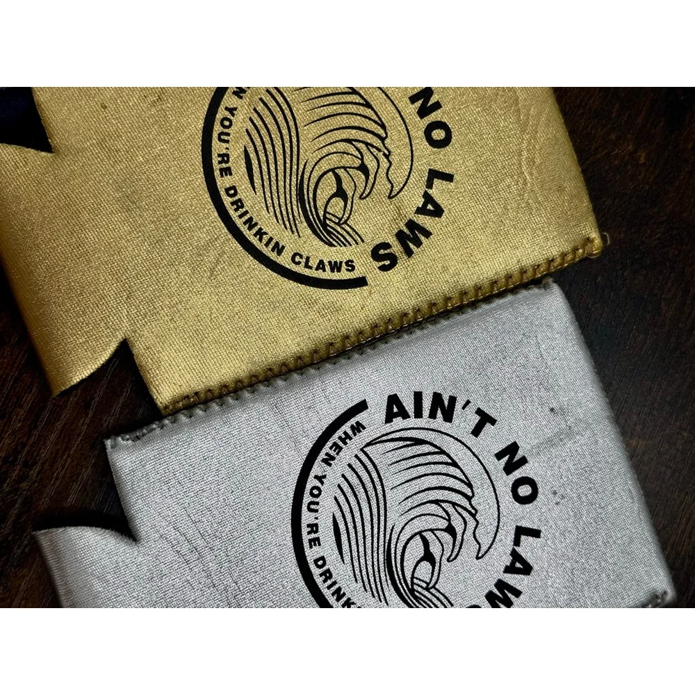 Ain’t No Laws 2 Pack Slim Can Coozies - One Gold, One Silver